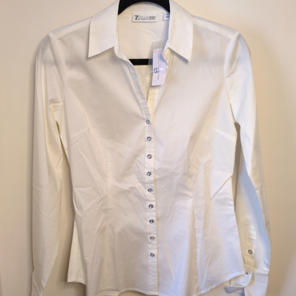 Office Siren Button Down Top Y2K